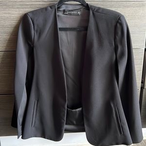 Zara black cape blazer